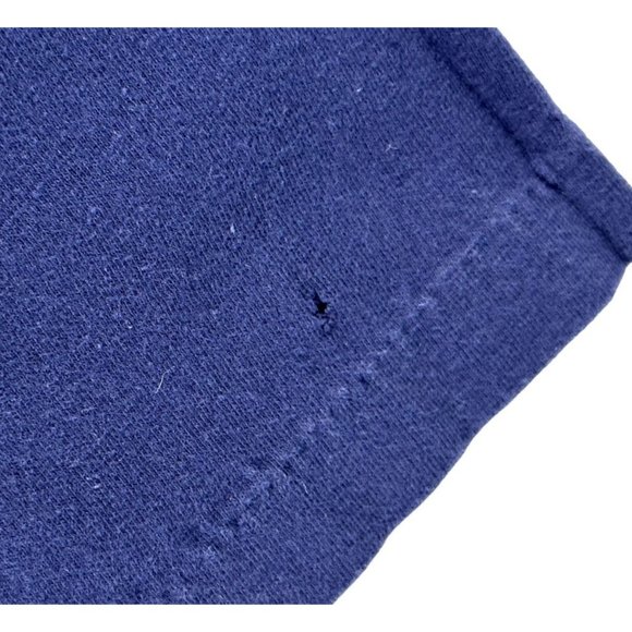 Vintage NOTRE DAME x TAZ T Shirt Blue Graphic Tee 1995 Single Stitch Mens LARGE - Picture 6 of 6